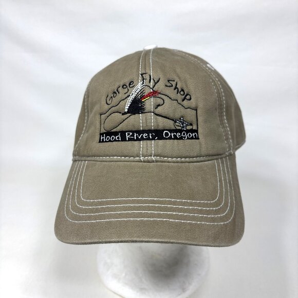 Simms Fishing Gorge Fly Shop Hood River Oregon Embroidered Strapback Cap Hat - Picture 1 of 7